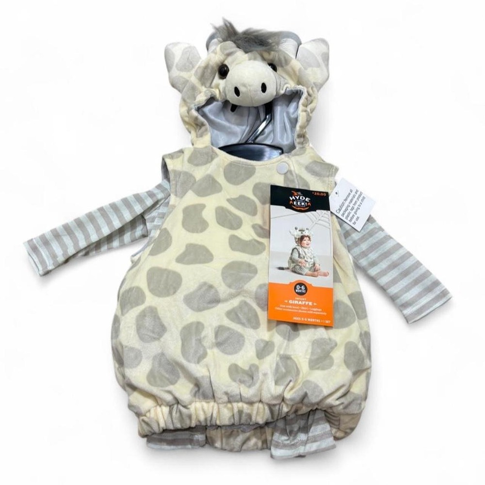 NWT Baby Giraffe Plush Onesie Safari Halloween Costume Cosplay Cozy 0-6M